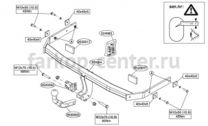 Фаркоп Brink для SKODA OCTAVIA 1996-2004. Артикул 524900
