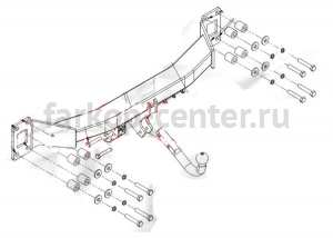 Фаркоп Imiola для AUDI Q7 2005-2015. Артикул A-015