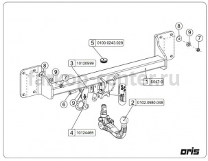 Фаркоп Bosal для BMW X5 E70 2007-2013. Артикул 050-473
