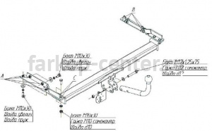 Фаркоп Bosal Russia для NISSAN NOTE 2004-2014. Артикул 4355-A
