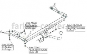 Фаркоп Bosal Russia для NISSAN NOTE 2004-2014. Артикул 4355-A