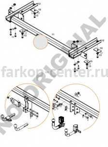 Фаркоп Aragon для CHEVROLET ORLANDO 2011-2019г. Артикул E1004AV