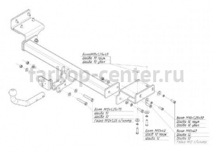 Фаркоп Bosal Russia для HYUNDAI ix35 2010-2015. Артикул 4253-A