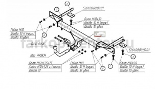 Фаркоп Bosal Russia для CHEVROLET ORLANDO 2011-2019г. Артикул 5261-A