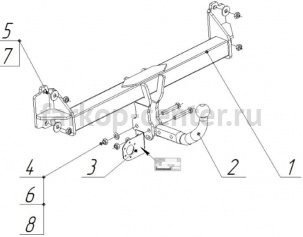 Фаркоп Bosal Russia для BMW X3 F25 2010-2017. Артикул 4754-A