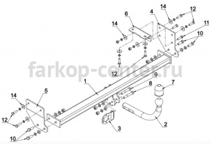 Фаркоп Auto-Hak для KIA PICANTO 2011-2019г. Артикул T 61