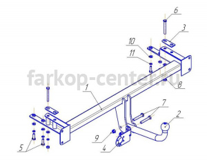 Фаркоп Avtos для CHEVROLET LACETTI универсал 2004-2013. Артикул CV04