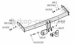 Фаркоп Bosal Russia для NISSAN X-TRAIL T30 2001-2007. Артикул 4337-A