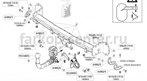 Фаркоп Brink для BMW 5-SERIES G30 2016-2019г. Артикул 648000