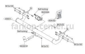 Фаркоп Brink для MERCEDES-BENZ VITO W639 2003-2014. Артикул 459000
