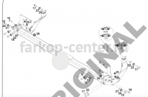 Фаркоп Aragon для PEUGEOT 508 2011-2019г. Артикул E4724AA