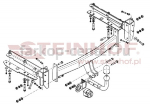 Фаркоп Steinhof для SUBARU OUTBACK 2003-2009. Артикул S-362