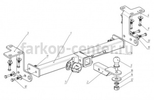 Фаркоп ДЗК для SUZUKI GRAND VITARA 2005-2016. Артикул RA375