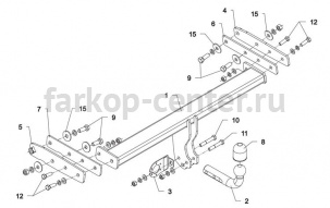 Фаркоп Auto-Hak для VOLVO XC60 2008-2013. Артикул L 21