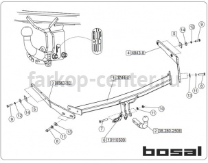 Фаркоп Bosal для FORD FOCUS 3 2011-2019. Артикул 037-441