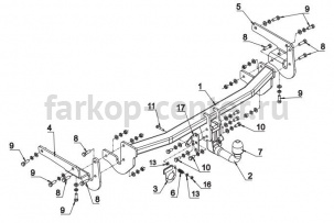 Фаркоп Auto-Hak для LEXUS NX 2014-2019г. Артикул 0 89V