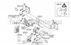 Фаркоп Brink для BMW X5 E70 2007-2013. Артикул 586900