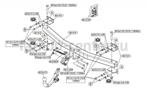 Фаркоп Brink для AUDI Q7 2005-2015. Артикул 461400
