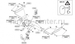 Фаркоп Brink для MAZDA 6 2013-2019г. Артикул 576300