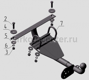 Фаркоп Avtos для KIA SPORTAGE 1995-2004. Артикул KI11